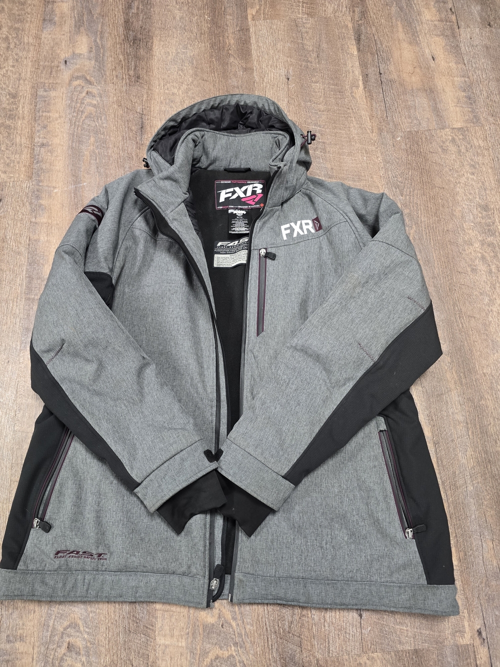 FXR Women's Grey Hooded Winter Snow Jacket